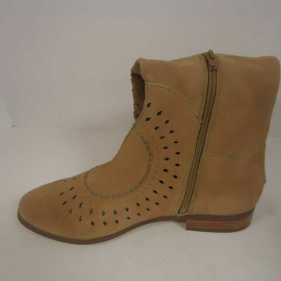 Anthropologie Free People Knee High Suede Boots Farylrobin SAND 10 - Picture 2 of 4